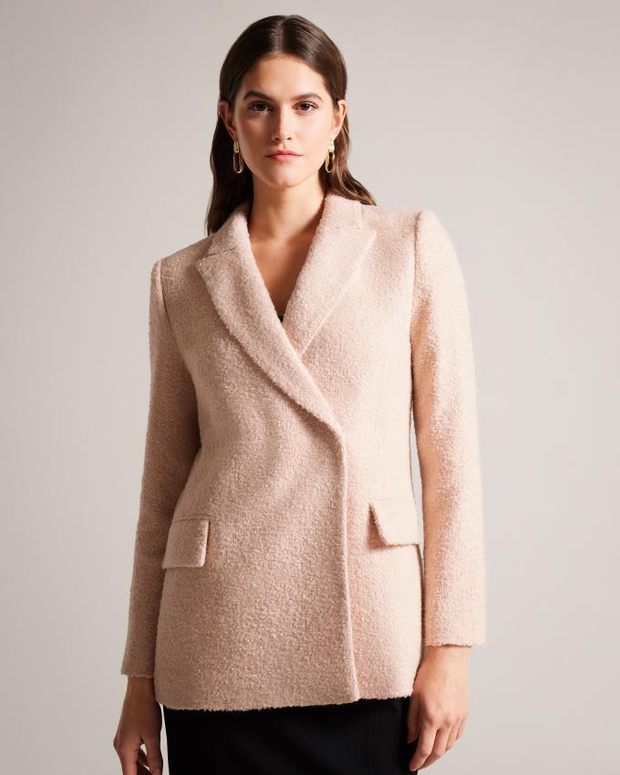 Manteau Ted Baker Oversized Marled Blazer Rose Femme | WNA-76789071